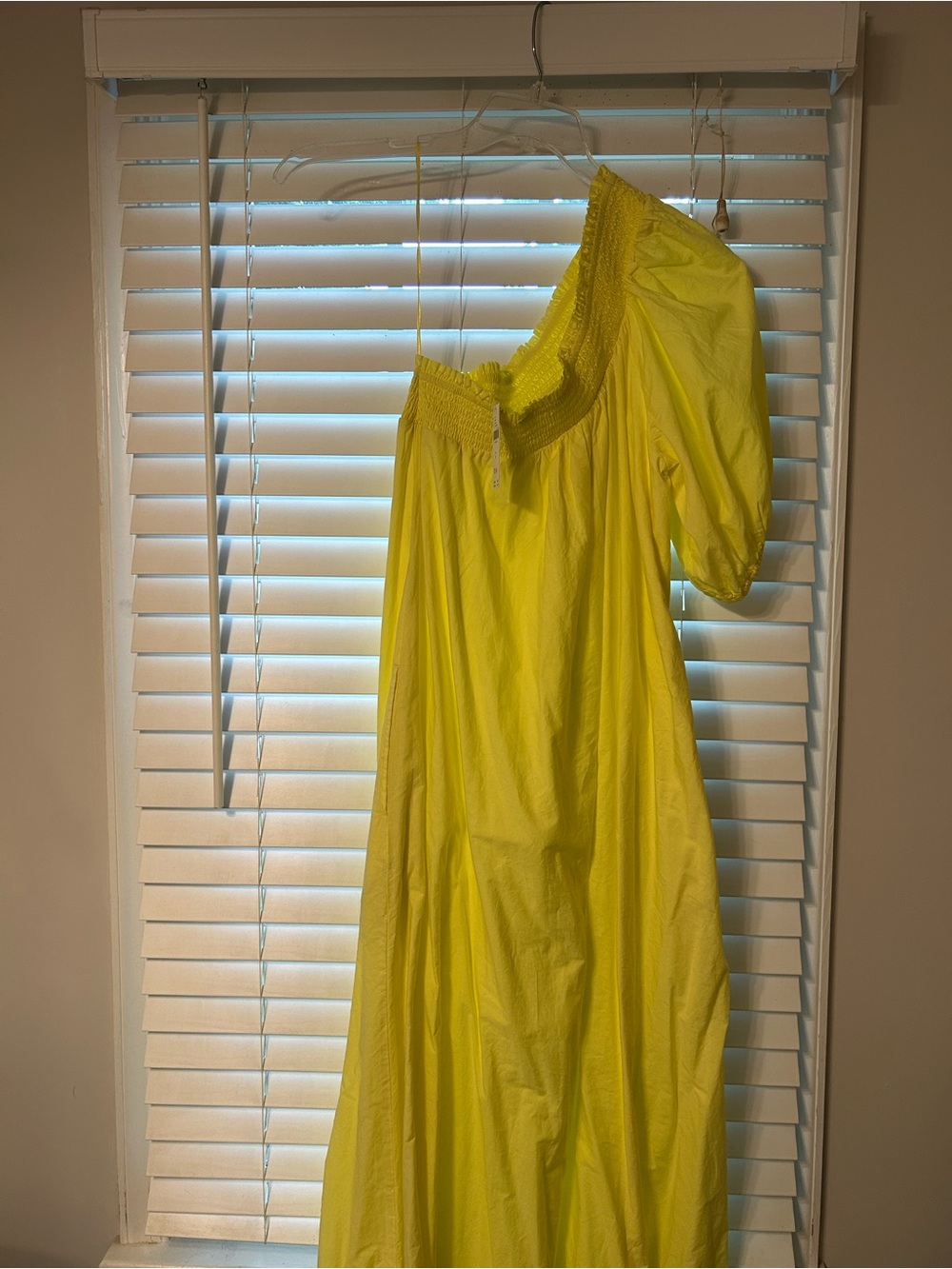 Maeve Neon Yellow One-Shoulder Maxi Dress